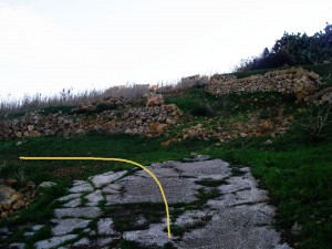 Turn left where the surface runs out