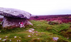 Chun Quoit - Looking northwest, with Pendeen Church just visible