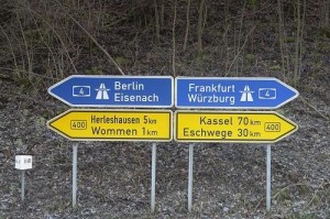 German direction signs